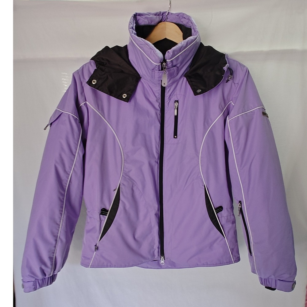 NILS Ski Jacket Parka Light Purple Hooded Insulated Winter Coat Pockets 12